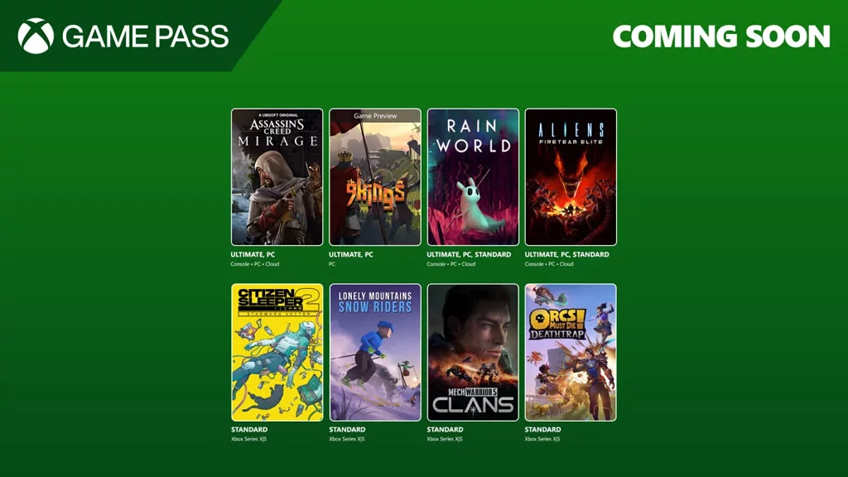 Xbox Game Pass отримає гру Assassin's Creed та багато іншого у серпні